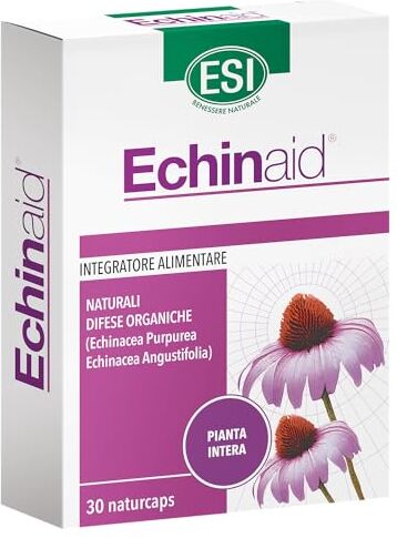 ESI Echinaid, Integratore Alimentare a Base di Echinacea, Favorisce le Difese Immunitarie Contro i Malanni Tipici della Stagione Invernale, Senza Glutine e Vegan, 30 Naturcaps