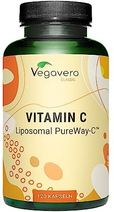 Vegavero Vitamina C Liposomiale   Dosaggio Ottimale   Pureway-C™   Alta Biodisponibilità   Acido Ascorbico Puro   120 Capsule   Vegano & Senza Additivi   ®