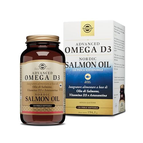 SOLGAR Advanced Omega D3 120 softgels peso netto 194,1g