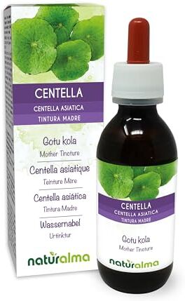 Naturalma Centella (Centella asiatica) erba Tintura Madre analcoolica   Estratto liquido gocce 100 ml   Integratore alimentare per Supporto per la gravidanza   Vegano