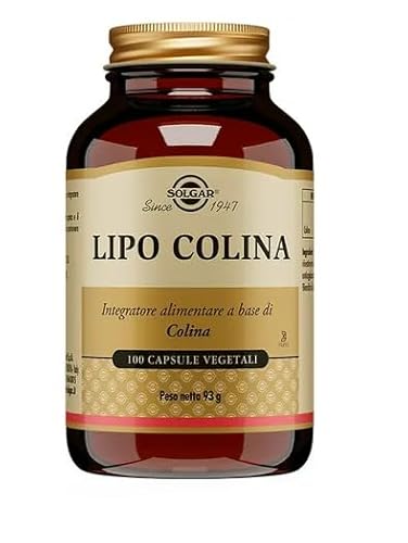 SOLGAR Lipo Colina Integratore Funzione Epatica, 100 Capsule Vegetali