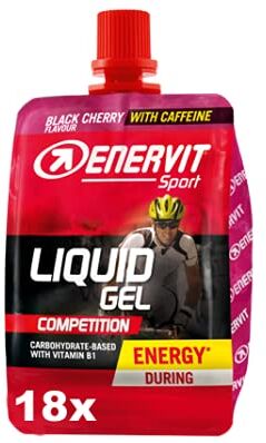 Enervit Sport Liquid Gel Competition Gusto Amarena con Caffeina 18 cheerpack da 60 ml