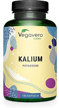 Vegavero POTASSIO Puro ®   1390 di Potassio Citrato   Senza Additivi   Integratore per Muscoli, Pressione Sanguigna e Sistema Nervoso*   180 capsule   Vegan