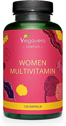 Vegavero Multivitaminico Completo DONNA ®   con Centella Asiatica e Tarassaco   Vitamine e Minerali di Alta Qualità   Integratore Stanchezza e Difese Immunitarie Donna   Senza Additivi   Vegan