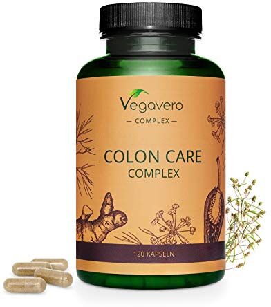 Vegavero COLON Care   120 capsule   100% Naturale con Psillio, Zenzero, Finocchio e Fermenti Lattici   per Colon Irritabile, Stitichezza, Intestino pigro e Gonfiore   Vegan e Senza Additivi   ®