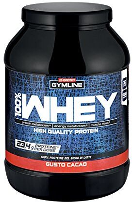 Enervit Gymline Muscle 100% Whey Concentrate Cacao, Standard, 900G