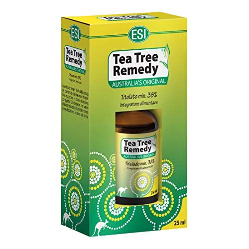 ESI Tea Tree Remedy Oil, Olio Biologico, Integratore Alimentare, Migliora la Rstenza Fisiologica a Severe Condizioni Ambientali, Supporta le Prime Vie Respiratorie, Senza Glutine e Vegan, 25 ml