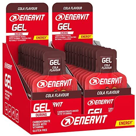 Enervit , Gel Cola, Integratore con Vitamine e Carboidrati ad Alta Intensità Energetica, per Sforzi di Lunga Durata, con 20 Grammi di Carboidrati, Senza Glutine, 24 Minipack da 25 Millilitri