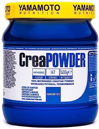 YAMAMOTO NUTRITION , CreaPOWDER 500 gr, Integratore Alimentare di Creatina Monoidrato in Polvere, Integratore per Sportivi Aumenta le Prestazioni Fisiche, Gusto Neutro