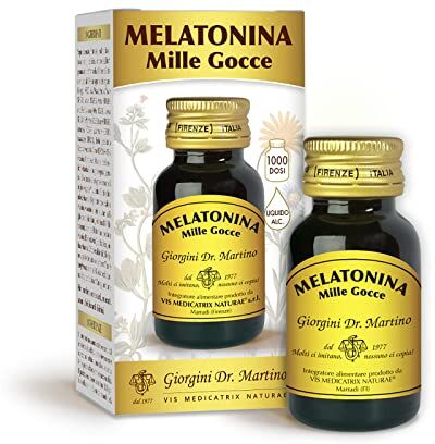 Dr. Giorgini MELATONINA Mille Gocce Liquido Alcoolico 30 ml (integratore di melatonina liquido analcolico: 1 mg di melatonina in 1 goccia)