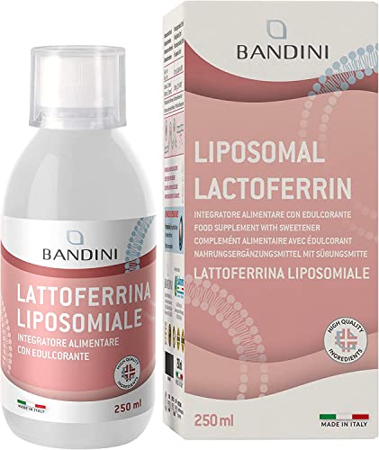 BANDINI ® LATTOFERRINA Liposomiale da 250 ml Integratore Alimentare Liquido naturale per il Sistema Immunitario Alto Dosaggio e Biodisponibilità Senza Lattosio Prodotta in Italia