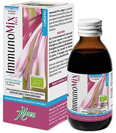 Aboca 2  IMMUNOMIX PLUS SCIROPPO 210G ECHINACEA SAMBUCO PER LA DIFESA DELL'ORGANISMO