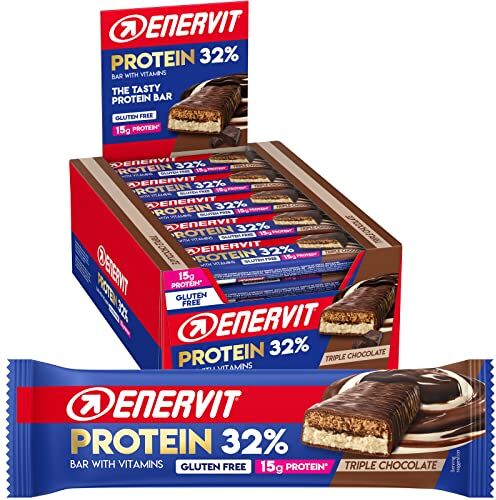 Enervit SPORT PROTEIN BAR TRIPLO CIOCCOLATO ( TRIPLE CHOCOLATE ) 30 BARRETTE