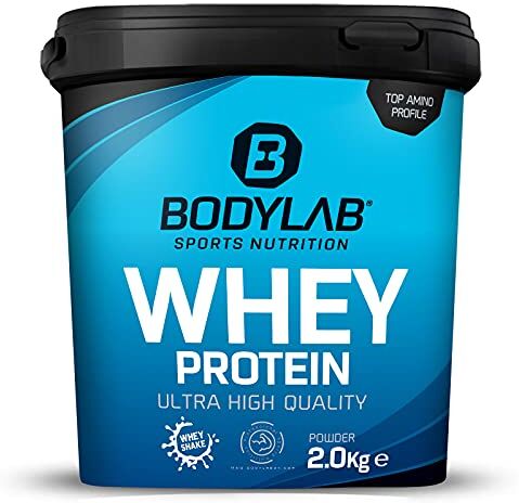 Bodylab24 Whey Protein Powder Triplo cioccolato 2kg, proteine per muscoli più forti, whey può promuovere la costruzione dei muscoli, con 80% di proteine, senza aspartamee