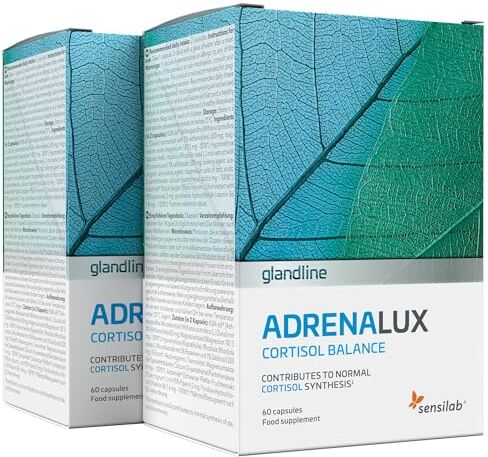 Sensilab AdrenaLux con Estratto di Radice di Ashwagandha e Rodiola con aggiunta di magnesio e vitamina B6 Cortisolo Contro Ansia e Stress 10% Witanolide 2x60 capsule