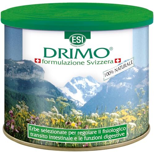 ESI Drimo, Integratore Alimentare In Polvere A Base Di Erbe Selezionate, Per La Regolarità Del Transito Intestinale, Senza Glutine E Vegan, Con Ingredienti Di Origine Naturale, 100 G