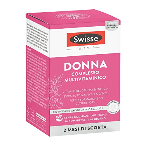 Swisse Donna Complesso Multivitaminico 60 Compresse Integratore multivitaminico per donna con vitamine, minerali ed erbe naturali