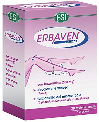 ESI Erbaven Retard 30 Ovalette Stanchezza Gambe Circolazione Venosa Mirtillo