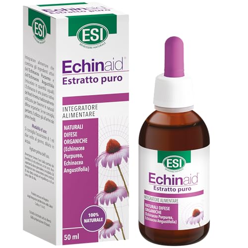 ESI Echinaid Estratto Puro, Integratore Alimentare di Echinacea, Favorisce le Difese Immunitarie Contro i Malanni Tipici della Stagione Invernale, Senza Glutine e Vegan, 50 ml