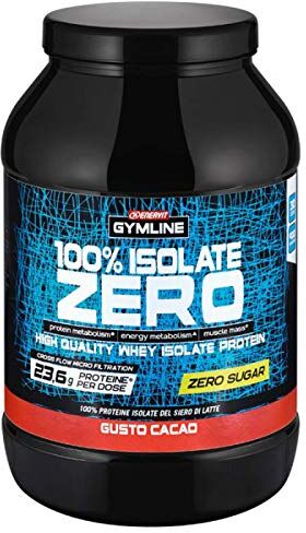 Enervit Gymline 100% Whey Proteine Isolate Zero Zuccheri Gusto Cacao 900 g