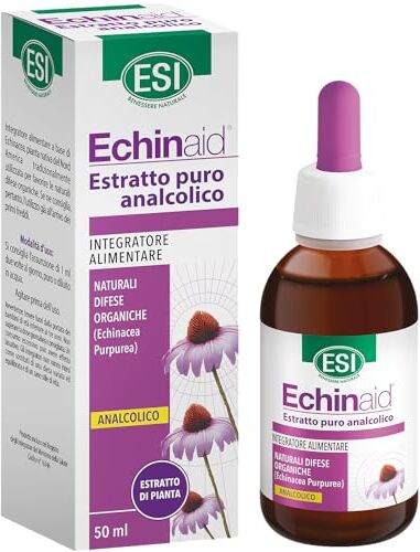 ESI Echinaid Estratto Puro Analcolico, Integratore Alimentare di Echinacea, Favorisce le Difese Immunitarie Contro i Malanni Tipici della Stagione Invernale, Senza Glutine e Vegan, 50 ml