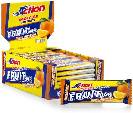 PROACTION Fruit Bar (arancia, confezione da 24 barrette da 40 g)