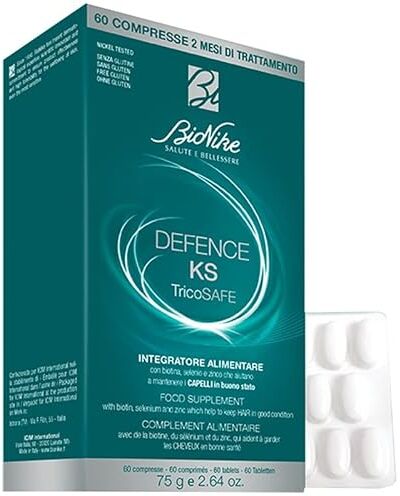 Bionike Defence Ks Tricosafe Integratore Alimentare 60 Compresse con Biotina, Selenio e Xinco per il Benessere dei Capelli