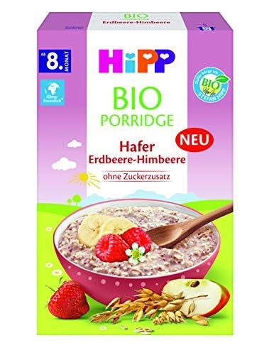 HiPP Porridige Oat Strawberry Raspberry, 250g