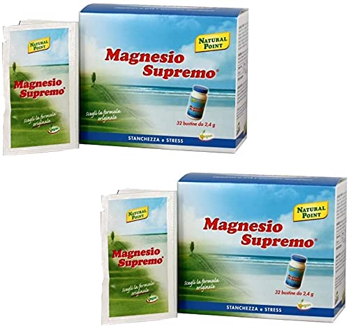 Natural Point Magnesio Supremo, Integratore Alimentare a base di Magnesio 64 Bustine