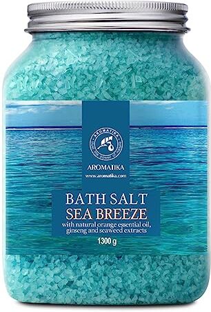 Trust Sali da Bagno Brezza Marina 1300g con Olio Essenziale di Arancia Estratti di Ginseng & Alghe per un Buon Sonno AntiStress Bellezza Cura del Corpo Benessere