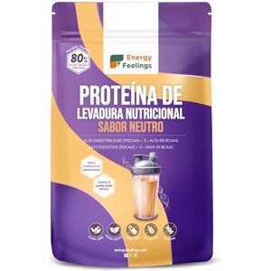 Energy Feelings Proteine in Polvere Vegane di Lievito Nutrizionale 500g, Proteine Vegetali in Polvere Senza Lattosio e Glutine 80%, Per l’Aumento della Massa Muscolare, Gusto Neutro Senza Aroma Energy Feelings Proteine in Polvere Vegane di Lievito Nutrizionale 500g, Proteine Vegetali in Polvere Senza Lattosio e Glutine 80%, Per l’Aumento della Massa Muscolare, Gusto Neutro Senza Aroma