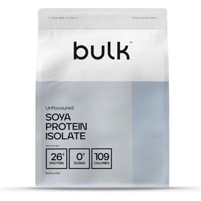 Polvere di isolato di proteina di soia BULK POWDERS - Vegana - 90% Proteina pura Polvere di isolato di proteina di soia BULK POWDERS - Vegana - 90% Proteina pura
