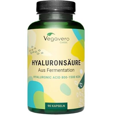 Vegavero Acido Ialuronico Integratore 600 mg 800-1500 kDa VEGAN 100% NATURALE da fermentazione 90 capsule Hyaluronic Acid ® Vegavero Acido Ialuronico Integratore 600 mg 800-1500 kDa VEGAN 100% NATURALE da fermentazione 90 capsule Hyaluronic Acid ®