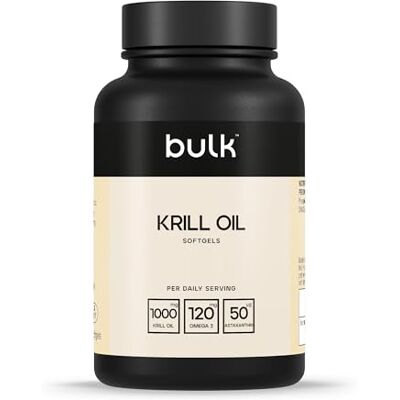 BULK POWDERS Olio di Krill Softgels - Omega-3 500mg, Pack di 180 BULK POWDERS Olio di Krill Softgels - Omega-3 500mg, Pack di 180