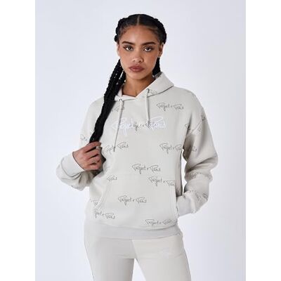 Pro-Ject Felpa da donna, colore grigio, taglia L streetwear contemporaneo Pro-Ject Felpa da donna, colore grigio, taglia L streetwear contemporaneo