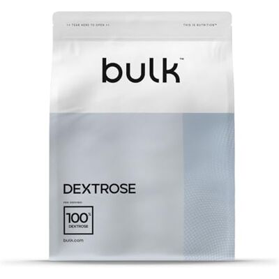 Bulk Destrosio, Carboidrati in polvere, D-Glucosio, 2.5kg, 100 porzioni Bulk Destrosio, Carboidrati in polvere, D-Glucosio, 2.5kg, 100 porzioni