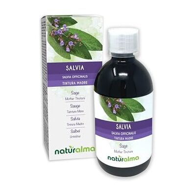 Naturalma Salvia (Salvia officinalis) foglie Tintura Madre analcoolica Estratto liquido gocce 500 ml Integratore alimentare Vegano Naturalma Salvia (Salvia officinalis) foglie Tintura Madre analcoolica Estratto liquido gocce 500 ml Integratore alimentare Vegano