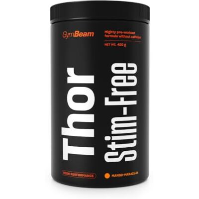 GymBeam Thor Stim-Free Pre Workout 420 g, Pre Workout Senza Caffeina, Booster per Crescita Muscolare e Prestazioni Elevate, Riduce Affaticamento e Spossatezza (420 g, Strawberry-Kiwi) GymBeam Thor Stim-Free Pre Workout 420 g, Pre Workout Senza Caffeina, Booster per Crescita Muscolare e Prestazioni Elevate, Riduce Affaticamento e Spossatezza (420 g, Strawberry-Kiwi)