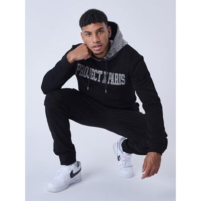 Pro-Ject Felpa da uomo, colore nero, taglia S, 55% cotone,45% Poleyster streetwear contemporaneo Pro-Ject Felpa da uomo, colore nero, taglia S, 55% cotone,45% Poleyster streetwear contemporaneo