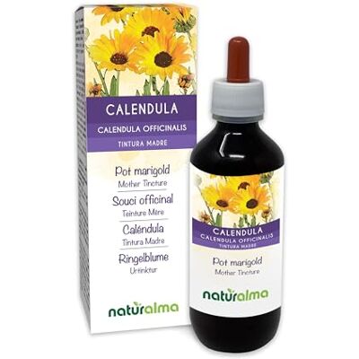 Naturalma Calendula (Calendula officinalis) capolini (fiori) Tintura Madre analcoolica Estratto liquido gocce 200 ml Integratore alimentare Vegano Naturalma Calendula (Calendula officinalis) capolini (fiori) Tintura Madre analcoolica Estratto liquido gocce 200 ml Integratore alimentare Vegano