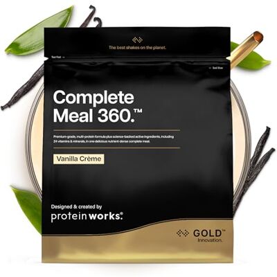 THE PROTEIN WORKS Protein Works Complete Meal 360 – GOLD Innovation, ricambio per pasti shake, alta proteina, Omega 3, 165 benefici per la salute, dura 3-5 ore, crema alla vaniglia, 5 pasti, 500 g THE PROTEIN WORKS Protein Works Complete Meal 360 – GOLD Innovation, ricambio per pasti shake, alta proteina, Omega 3, 165 benefici per la salute, dura 3-5 ore, crema alla vaniglia, 5 pasti, 500 g