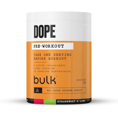 Bulk Polvere Pre-Workout Dope Frogola & Lime 3 g di creatina per porzione 200 mg di caffeina Citrullina malato e arginina AKG Beta-alanina Energia, concentrazione e prestazioni 510 g Bulk Polvere Pre-Workout Dope Frogola & Lime 3 g di creatina per porzione 200 mg di caffeina Citrullina malato e arginina AKG Beta-alanina Energia, concentrazione e prestazioni 510 g