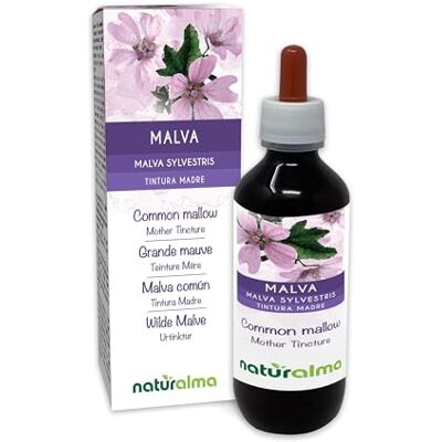 Naturalma Malva (Malva sylvestris) foglie e fiori Tintura Madre analcoolica Estratto liquido gocce 200 ml Integratore alimentare Vegano Naturalma Malva (Malva sylvestris) foglie e fiori Tintura Madre analcoolica Estratto liquido gocce 200 ml Integratore alimentare Vegano