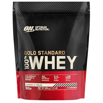 Optimum Nutrition 100% Whey Gold Standard 450-465 g cookies&cream - Polvere proteica Optimum Nutrition 100% Whey Gold Standard 450-465 g cookies&cream - Polvere proteica