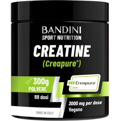 BANDINI ® Creatina CREAPURE® Monoidrata in Polvere Pura Include Dosatore Integratore per Allenamento, Sport, Palestra e Pre Workout 100% Vegan A base di Creatine Monoidrato per ATP e recupero BANDINI ® Creatina CREAPURE® Monoidrata in Polvere Pura Include Dosatore Integratore per Allenamento, Sport, Palestra e Pre Workout 100% Vegan A base di Creatine Monoidrato per ATP e recupero