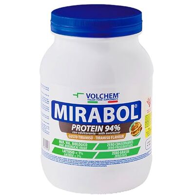 Volchem Mirabol Protein 94, Integratore Alimentare con Proteine dell'Uovo e del Latte, Senza Grassi Idrogenati e Conservanti, Barattolo con Polvere Solubile, Gusto Tiramisù, 750 g Volchem Mirabol Protein 94, Integratore Alimentare con Proteine dell'Uovo e del Latte, Senza Grassi Idrogenati e Conservanti, Barattolo con Polvere Solubile, Gusto Tiramisù, 750 g