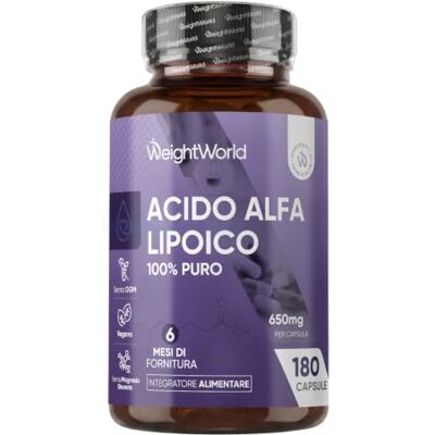 WeightWorld - ALA 650mg 180 kapslar - Integratore WeightWorld - ALA 650mg 180 kapslar - Integratore