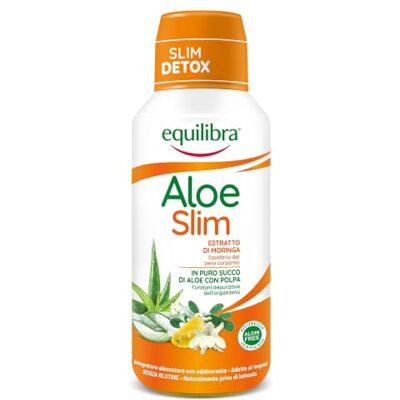Equilibra Integratori Alimentari, Aloe Vera Slim, Integratore a Base di Aloe Vera ed Estratto di Semi di Moringa, per l'Equilibrio del Peso Corporeo, Arricchito con Succo d'Ananas, Bottiglia da 500 ml Equilibra Integratori Alimentari, Aloe Vera Slim, Integratore a Base di Aloe Vera ed Estratto di Semi di Moringa, per l'Equilibrio del Peso Corporeo, Arricchito con Succo d'Ananas, Bottiglia da 500 ml