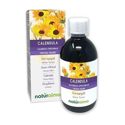 Naturalma Calendula (Calendula officinalis) capolini (fiori) Tintura Madre analcoolica Estratto liquido gocce 500 ml Integratore alimentare Vegano Naturalma Calendula (Calendula officinalis) capolini (fiori) Tintura Madre analcoolica Estratto liquido gocce 500 ml Integratore alimentare Vegano