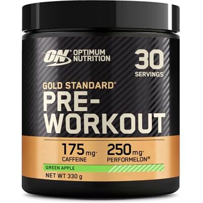 Optimum Nutrition Gold Standard Pre-Workout in Polvere, 330g, 30 Porzioni Mela Verde, 3,4 g di Creatina Monoidrato, 175 mg di Caffeina Naturale, Beta-Alanina, Favorisce Energia e Concentrazione Optimum Nutrition Gold Standard Pre-Workout in Polvere, 330g, 30 Porzioni Mela Verde, 3,4 g di Creatina Monoidrato, 175 mg di Caffeina Naturale, Beta-Alanina, Favorisce Energia e Concentrazione